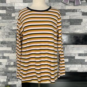 Duluth Trading Co Shirt Womens XL Yellow Blue Outdoor Casual Cotton Ladies